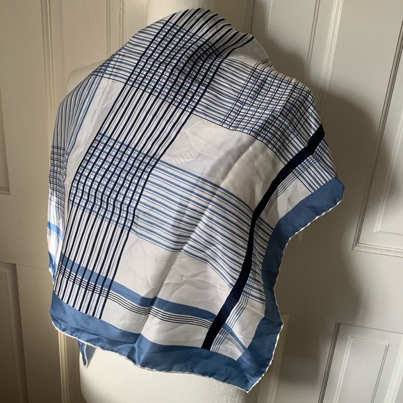 Elizabeth Roma Plaid Silk Scarf - Picture 11 of 12